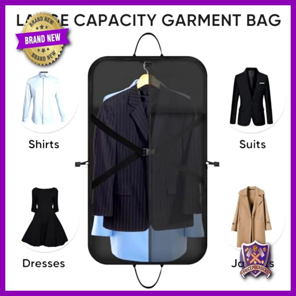 Waterproof Garment Duffel Bag Travel Suit Carrier Foldable Adjustable Strap